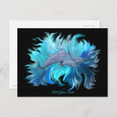 Op de Dolphin School Briefkaart (Voorkant / Achterkant)