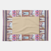 Op de Eiffeltoren van Parijs geïnspireerde keukenh Theedoek (Horizontaal)