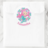 op de feestdag van de zee mermaid ronde sticker (Tas)