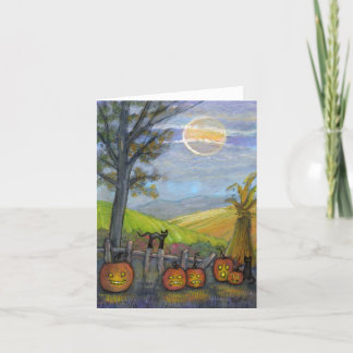 Op de Fence Post met Kat Note Card Kaart