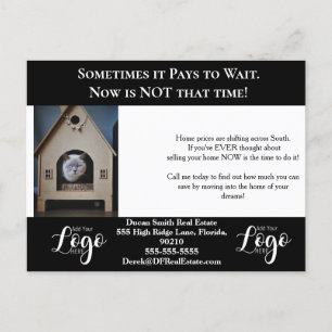 Op de fence Real Estate Briefkaarten Flyer