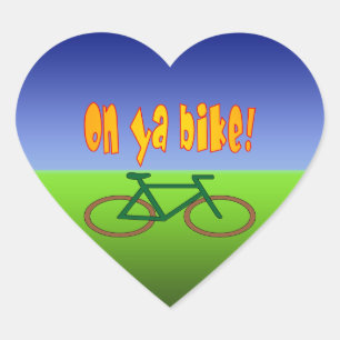 Op de fiets! Fietsen naar Groene Zero Emissions Hart Sticker