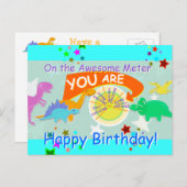 Op de Geweldige meter Cartoon je de verjaardag van Briefkaart (Voorkant / Achterkant)