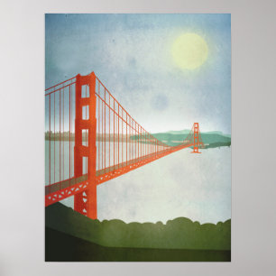 Op de Golden Gate Bridge Poster