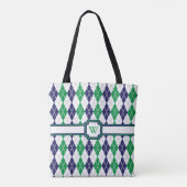 Op de Green Argyle All-Over-Print tas (Achterkant)