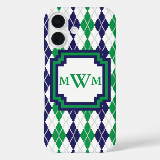 Op de Green Argyle Hoesje-Mate telefoonhoes Case-Mate iPhone Case (Achterkant)