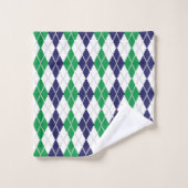 Op de Green Argyle Towel Set Bad Handdoek (Wasdoekje)