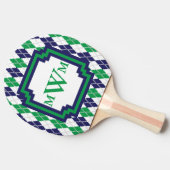 Op de Groene Argyle Ping Pong Paddle Tafeltennisbatje (Zijkant)