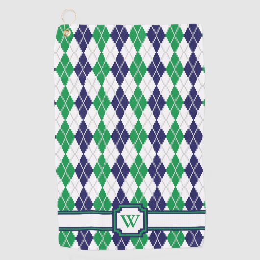 Op de groene handdoek van Argyle Golf (Voorkant)