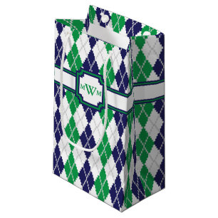 Op de groene tas van Argyle Klein Cadeauzakje
