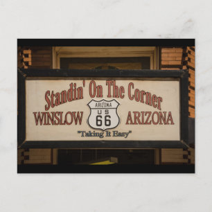 Op de hoek in Winslow, AZ. Briefkaart