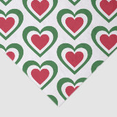 Op de Italiaanse vlag geïnspireerde harten Tissuepapier (Detail)