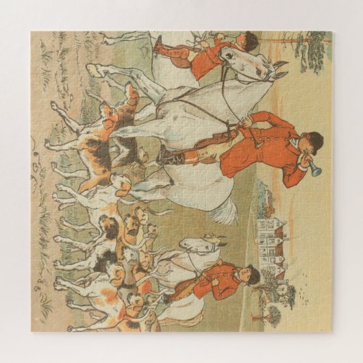 Op de jacht legpuzzel (Horizontaal)