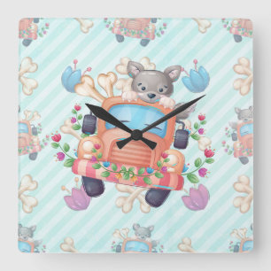 Op de klok van de kinderkamer