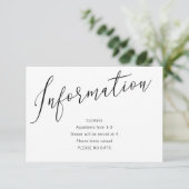 Op de Knot Wedding Information Card Kaart (Staand voorkant)