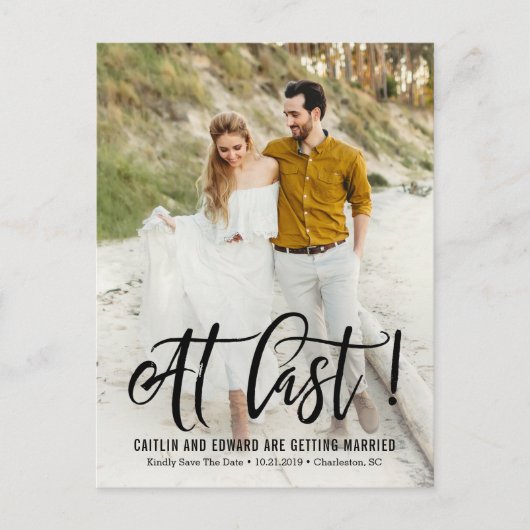 Op de laatste bruiloft opslaan van de datum Briefk Aankondigingskaart (Voorkant)