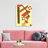 Op de ladder gaan canvas afdruk (Insitu (Woonkamer))