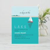 Op de Lake Bachelorette Party uitnodiging (Staand voorkant)