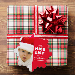 Op de leuke lijst Kerstfoto Ornament Kaart