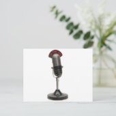 OP DE LUCHT- microfoon Briefkaart (Staand voorkant)