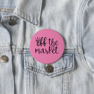 Op de markt ronde button 7,6 cm