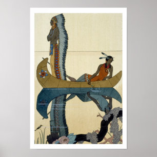 Op de Missouri, 1922 (pochoir print) Poster
