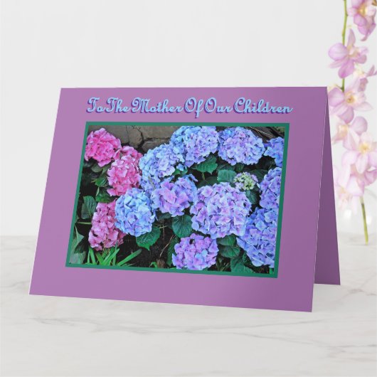OP DE MOEDER VAN ONZE KINDEREN/HAPPY-MOEDERDAG KAART (Orchidee)
