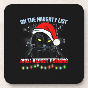 Op de Naughty List en ik betreur het dat er niets Bier Onderzetter