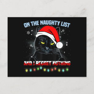 Op de Naughty List en ik betreur het dat er niets Feestdagenkaart