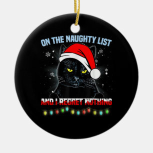 Op de Naughty List en ik betreur het dat er niets Keramisch Ornament