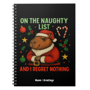 Op de Naughty List en ik betreur niets met Kerstmi Notitieboek