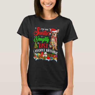 Op de Naughty List Xmas Chihuahua T-shirt