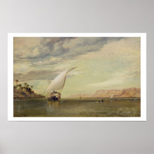 Op de Nijl (olie op canvas) Poster