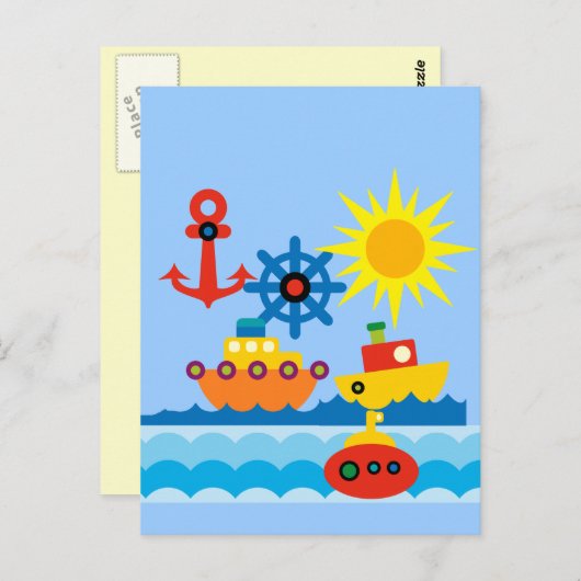 Op de oceaan briefkaart (Voorkant / Achterkant)