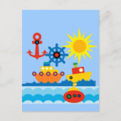 Op de oceaan briefkaart (Voorkant)