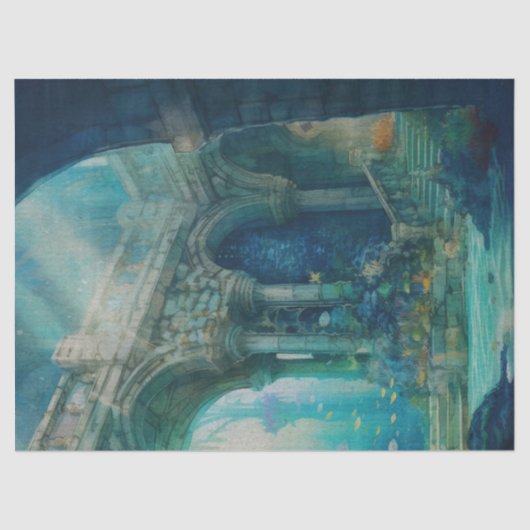 Op de oceaanbodem Decoupage Tissuepapier (Voorkant)