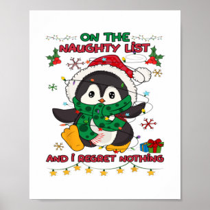 Op de ondeugende lijst en ik betreur niets Peguin  Poster