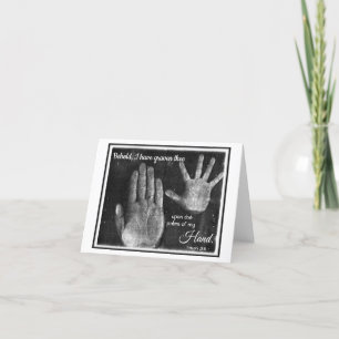 Op de palmen van Mijn hand LDS Notecard Kaart