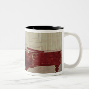 Op de Piano, 1887 (olie op doek) Tweekleurige Koffiemok