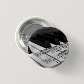 Op de Piano Ronde Button 3,2 Cm (Voorkant /achterkant)