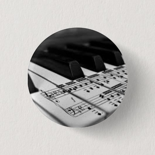 Op de Piano Ronde Button 3,2 Cm (Voorkant)