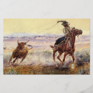 "Op de Pond" van Charles M Russell Briefpapier