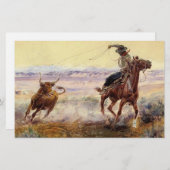 "Op de Pond" van Charles M Russell Briefpapier (Voorkant / Achterkant)