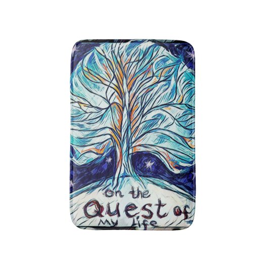Op de Quest of My Life - Tree - sterren Badmat (Voorkant Verticaal)