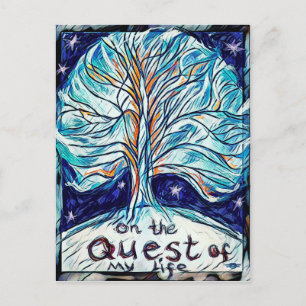 Op de Quest of My Life - Tree - sterren Briefkaart
