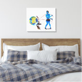 Op de rand canvas afdruk (Insitu (Slaapkamer))