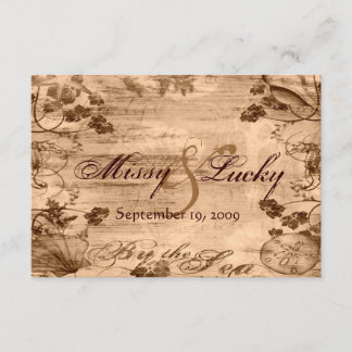 Op de RSVP-kaart van het Zee RSVP Kaartje