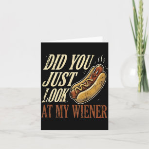 Op de rug keek naar wiener Funny Hotdog Liefhebber Kaart