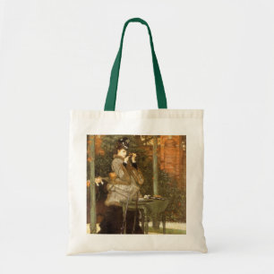 Op de schietbaan door James Tissot, Vintage Kunst Tote Bag