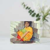 op de schoot van bakstenen briefkaart (Staand voorkant)